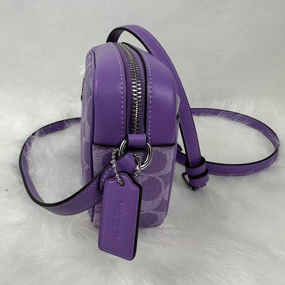 COACH Mini Jamie Camera Crossbody Bag In Signature Canvas Iris CY752 - Picture 2 of 5